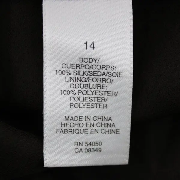 Jones New York Women's Silk Paisley Sheer Blouse Short Sleeve Size 14