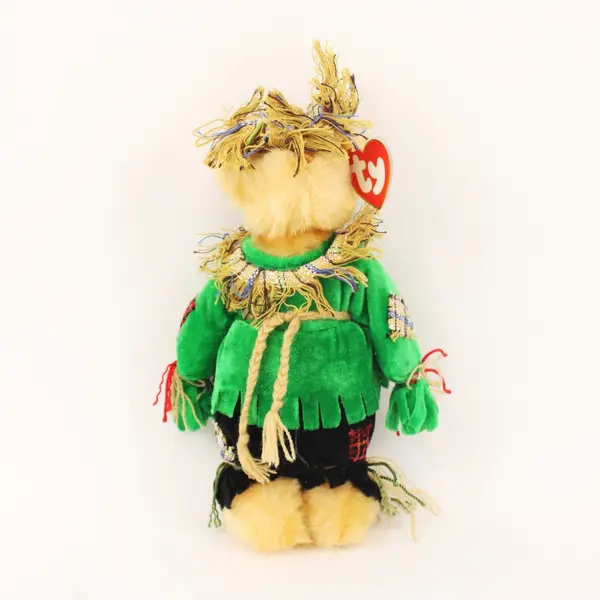 Ty Beanie Babies Alfalfa Scarecrow Bear 1993 Attic Treasures Halloween Tag