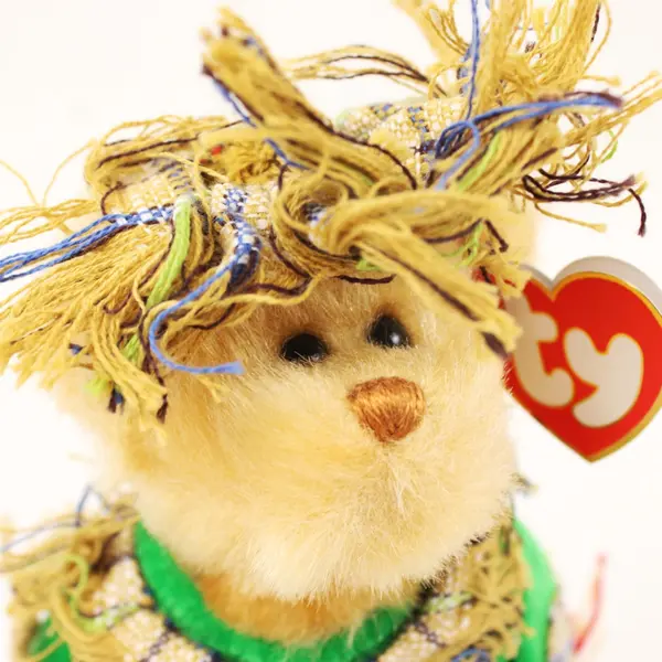 Ty Beanie Babies Alfalfa Scarecrow Bear 1993 Attic Treasures Halloween Tag