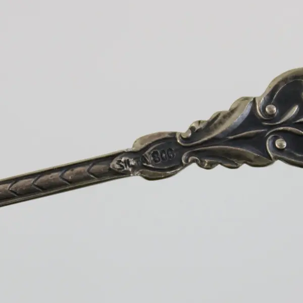 Vintage Geneva Switzerland 800 Silver Coat of Arms Souvenir Spoon 4in