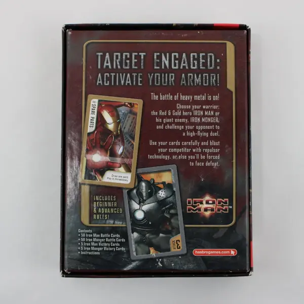 Marvel Iron Man Battling Card Game MB Games 2 Player Ages 6+