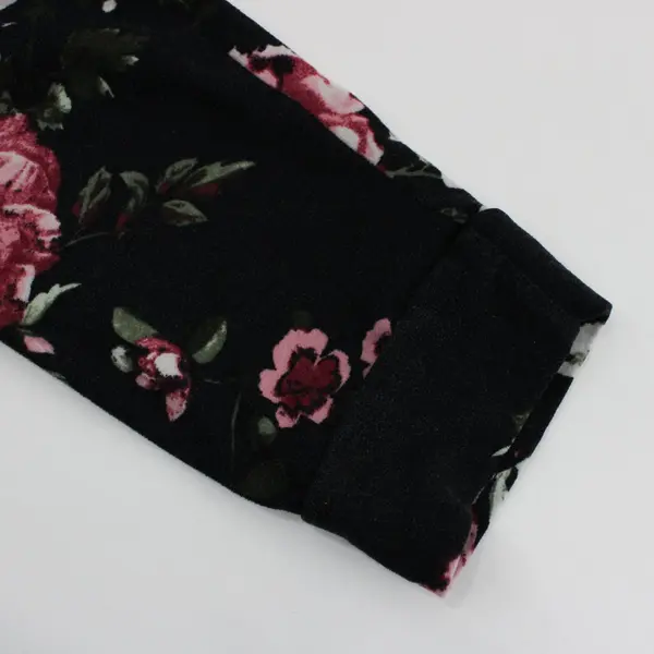 Stella Tweed Women's M Black Pink Floral Zip Front Hoodie