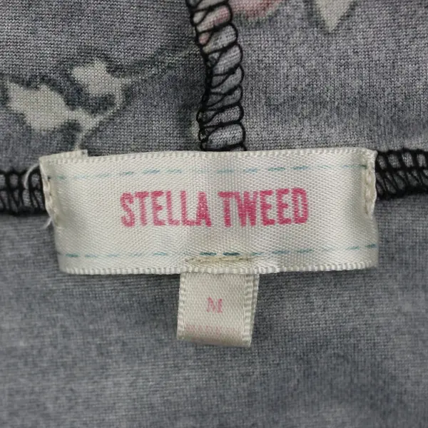 Stella Tweed Women's M Black Pink Floral Zip Front Hoodie