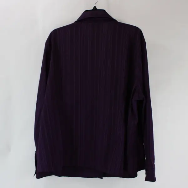 Croft & Barrow Women's Stretch Purple Metallic Stripe Button Down Shirt