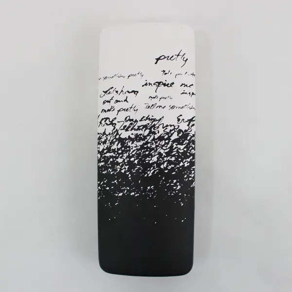 Kensie Eyewear Black White Hard Eyeglass Case Black Interior