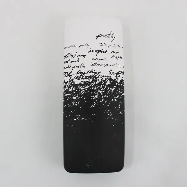 Kensie Eyewear Black White Hard Eyeglass Case Black Interior