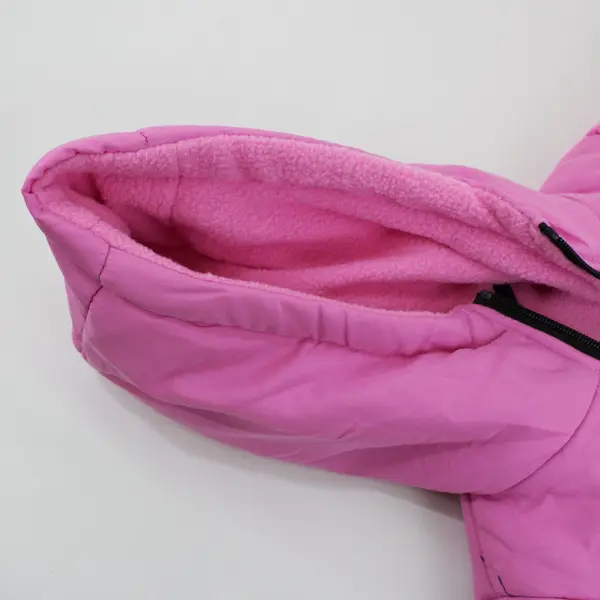 Operation Warm Girls Hooded Puffer Jacket Pink Black Colorblock 2T