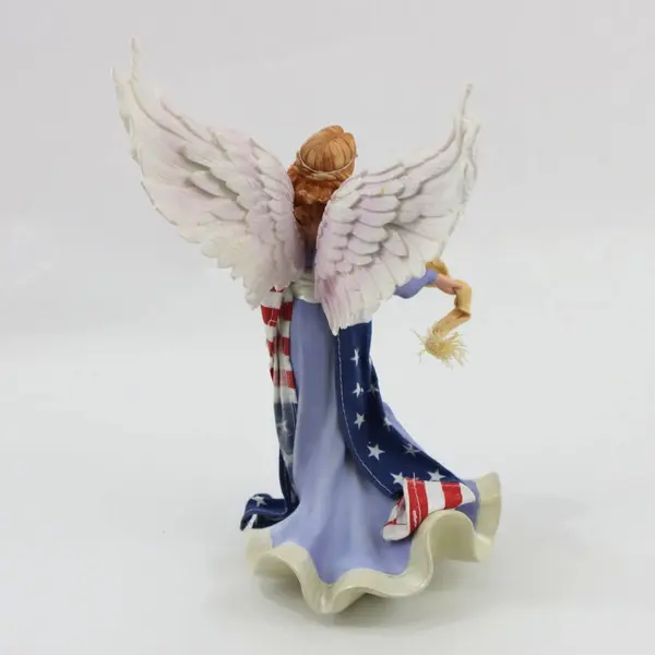 Enesco Freedom's Grace Angel of Love God Bless America Resin Figurine 8.5"