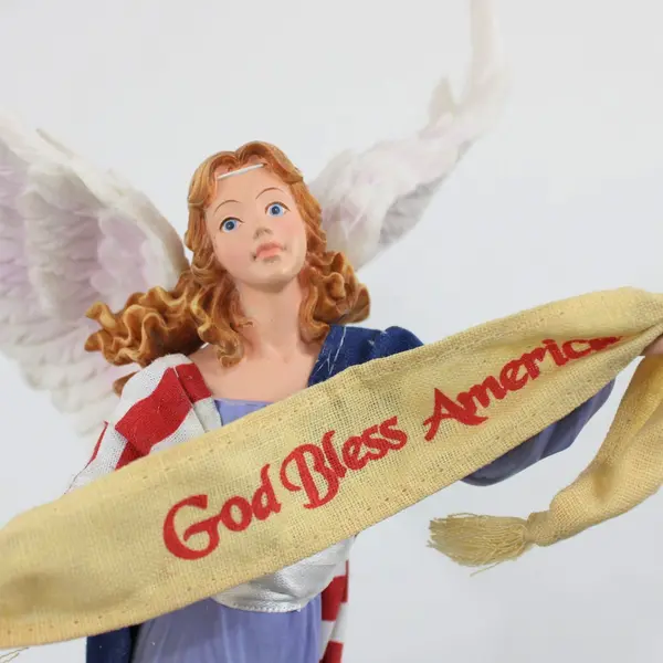 Enesco Freedom's Grace Angel of Love God Bless America Resin Figurine 8.5"