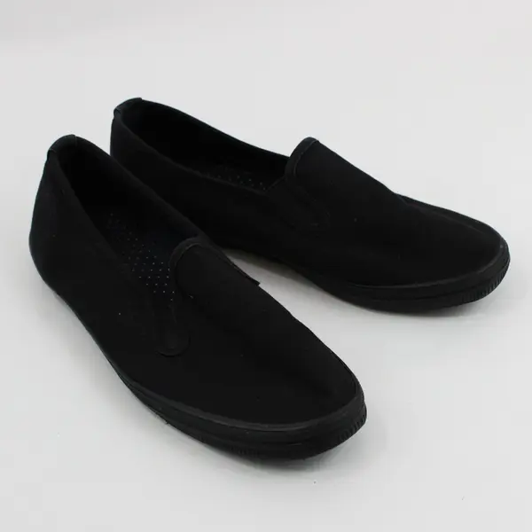 City Sneaks Women's Black Canvas Slip-On Sneakers Size 7