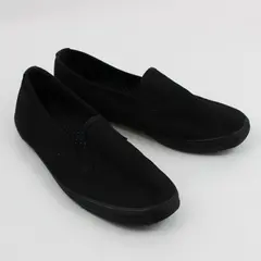 City Sneaks Women's Black Canvas Slip-On Sneakers Size 7