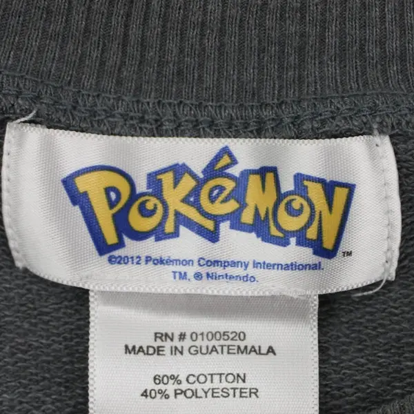 Pokemon Women's Gray Pikachu Front & Back Graphic Sweater Small