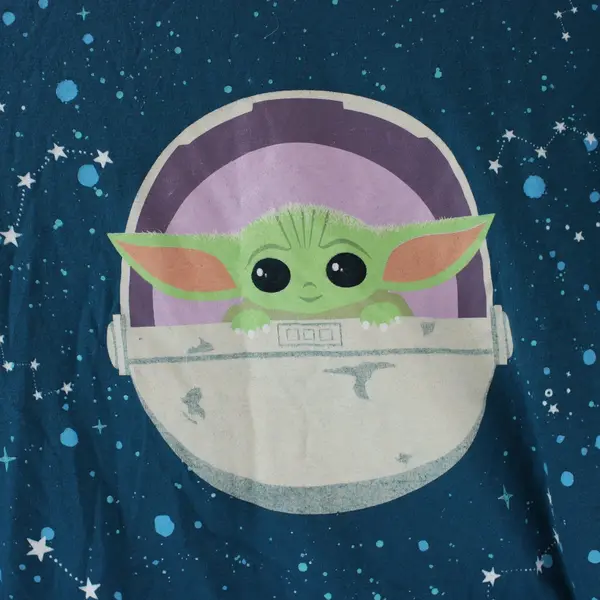 Star Wars Girls Baby Grogu Teal Long Sleeve Shirt Size L 10/12