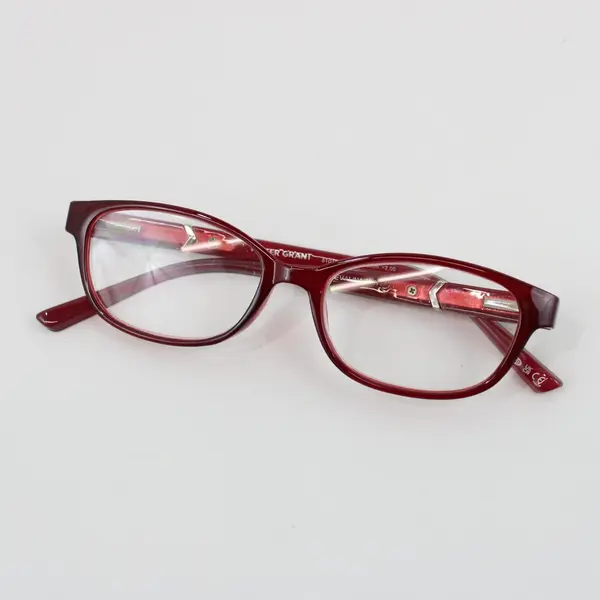 Foster Grant Reading Eye Glasses Burgundy +2.00, Pink Fabric Case Pre-Owned 