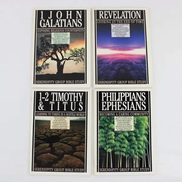 Lot of 4 Serendipity Group Bible Study Books 1989 Paperback Church Discussion