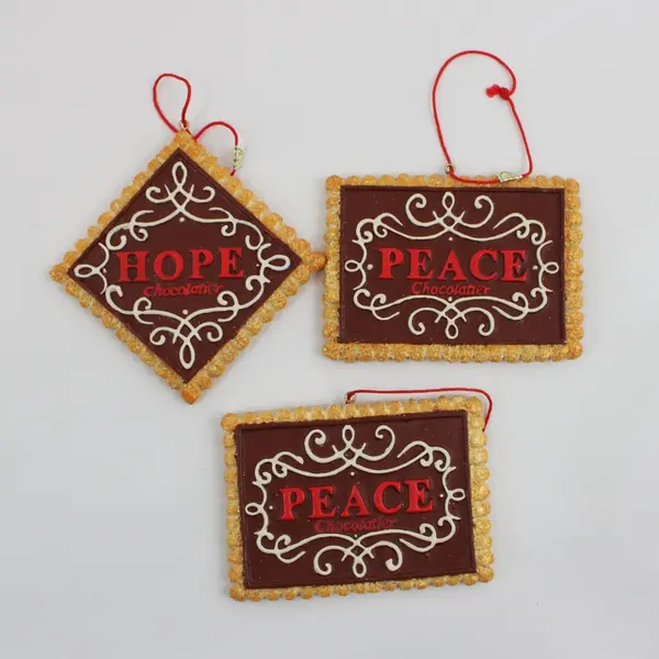 Christmas Ornament Lot 24 Total: 3 Holiday Time Packs + 3 Loose Hope Peace