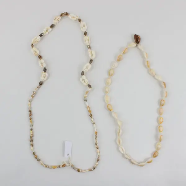 Lot of 2 Hand-made Seashell Necklaces from the Philippines 