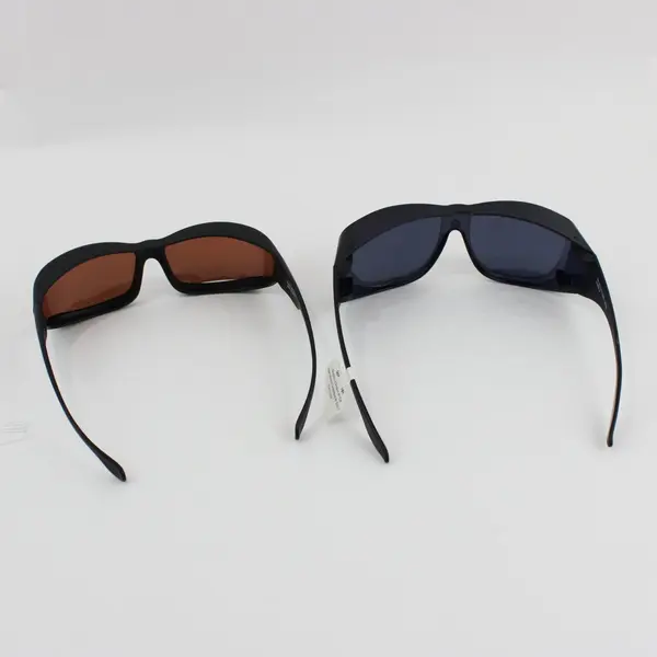 Lot of 2 Solar Shield Polarized Fit-Over Sunglasses Black