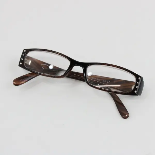 Oscar De La Renta Reading Glasses +1.50 brown tortoiseshell ornate frames  