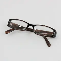 Oscar De La Renta Reading Glasses +1.50 brown tortoiseshell ornate frames  