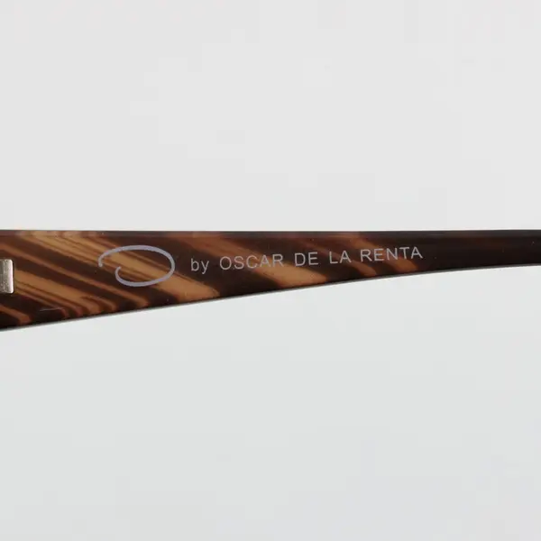 Oscar De La Renta Reading Glasses +1.50 brown tortoiseshell ornate frames  
