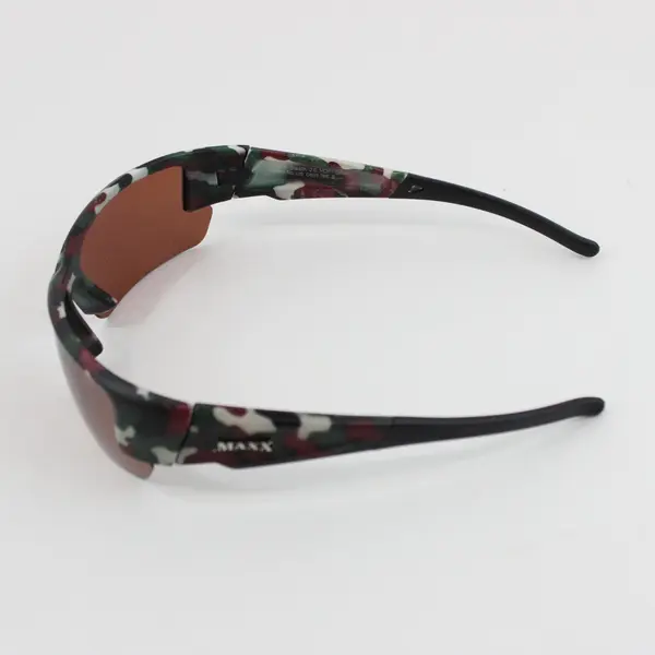 MAXX Stealth Wraparound Sun Glasses +2.0 Magnification, camo-pattern frame 