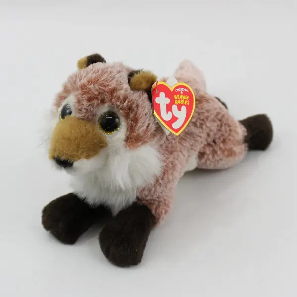 Ty Beanie Babies Frederick Red Fox Plush 9in Brown White With Hang Tag
