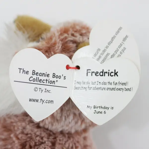 Ty Beanie Babies Frederick Red Fox Plush 9in Brown White With Hang Tag