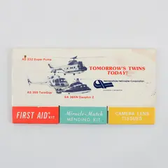 Aérospatiale Helicopter Corporation First Aid Mending Kit Camera Lens Tissues 