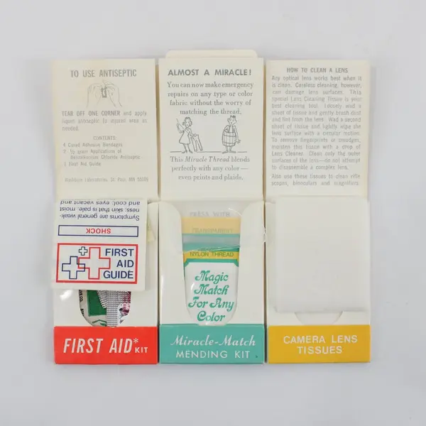 Aérospatiale Helicopter Corporation First Aid Mending Kit Camera Lens Tissues 