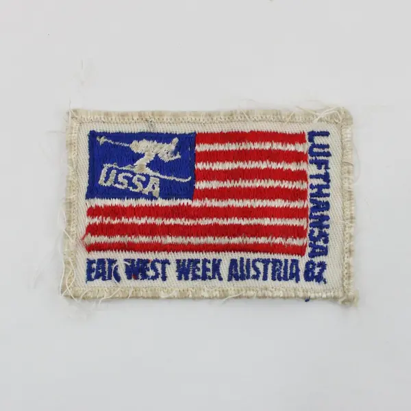 Vintage USSA Far West Ski Patch Austria 1982 Embroidered American Flag