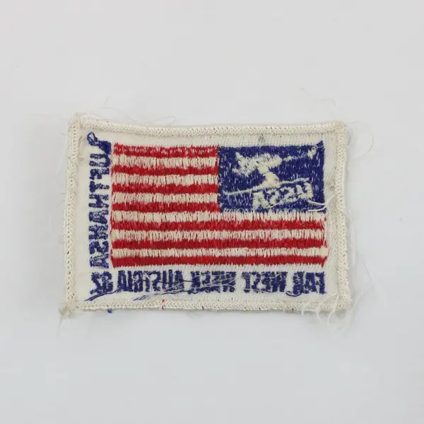 Vintage USSA Far West Ski Patch Austria 1982 Embroidered American Flag