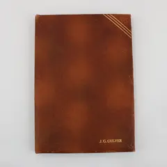 Vintage Brown Leather Portfolio With Notepad Inscribed J.G. Culver 
