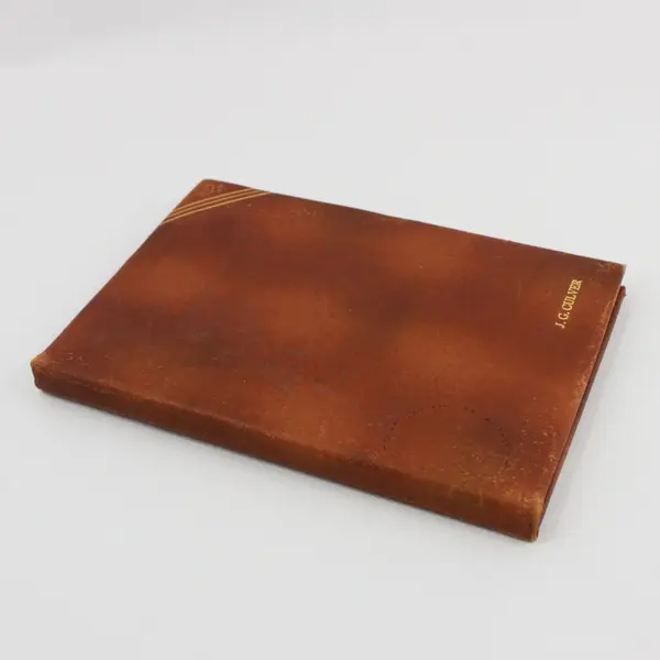 Vintage Brown Leather Portfolio With Notepad Inscribed J.G. Culver 