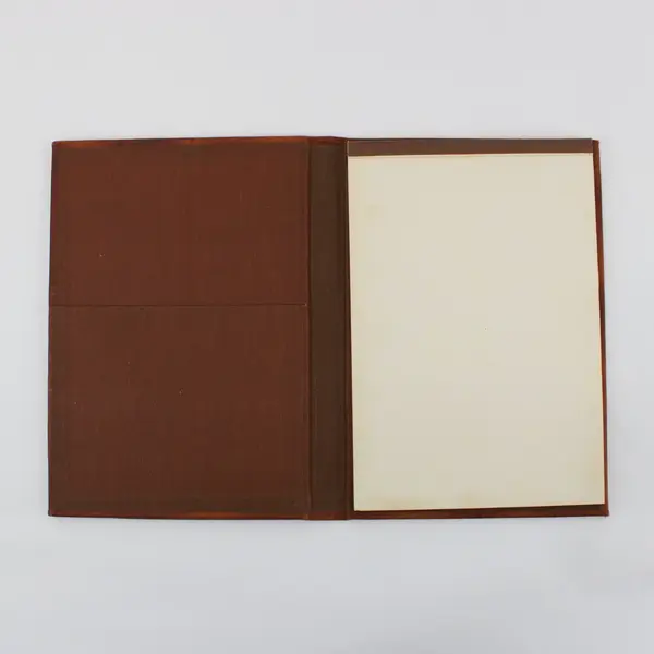 Vintage Brown Leather Portfolio With Notepad Inscribed J.G. Culver 
