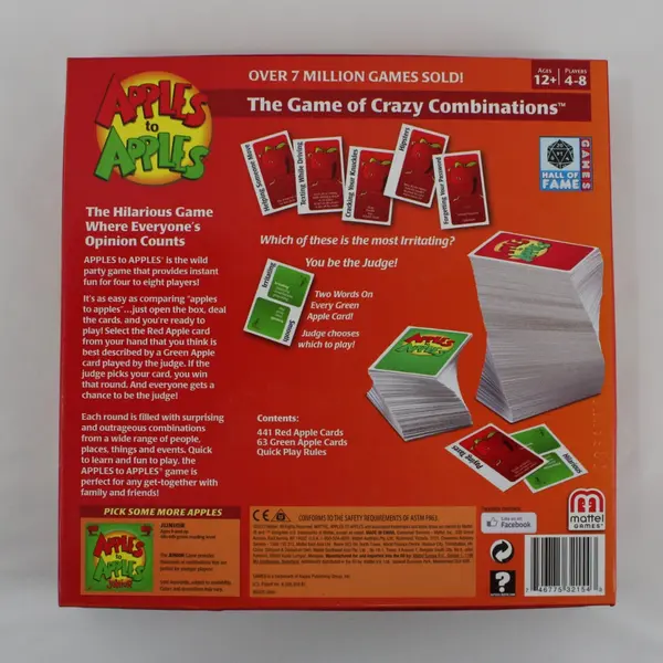 Apples to Apples Party Box Card Game Mattel Family Party Game Ages 12+