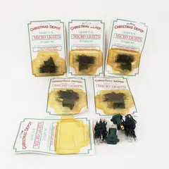 Lot of 5 Christmas Depot Light FX 25-Light Clear Micro Sets