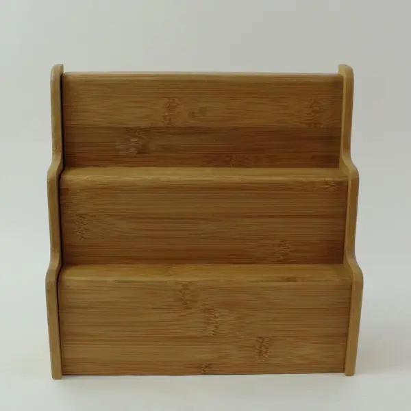 Core 3-Tier Expandable Bamboo Spice Rack Step Shelf Organizer