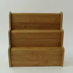 Core 3-Tier Expandable Bamboo Spice Rack Step Shelf Organizer