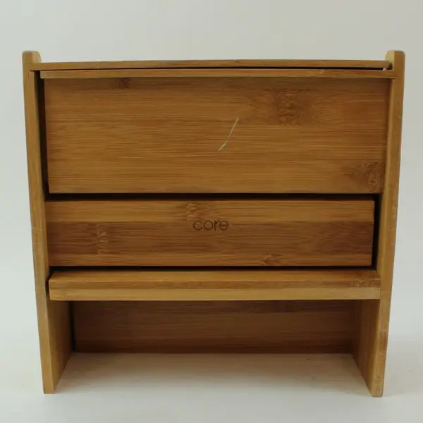 Core 3-Tier Expandable Bamboo Spice Rack Step Shelf Organizer