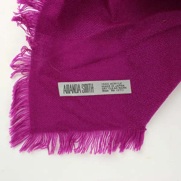 Amanda Smith Purple Woven Fringed Scarf Shawl Wrap