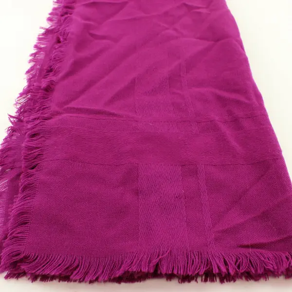 Amanda Smith Purple Woven Fringed Scarf Shawl Wrap