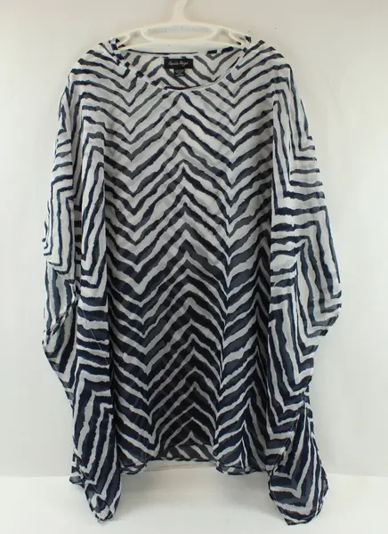 Charlie Paige Zebra Print Shawl Black White Gray Free Size