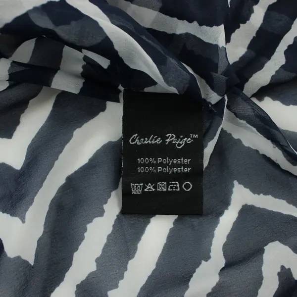 Charlie Paige Zebra Print Shawl Black White Gray Free Size