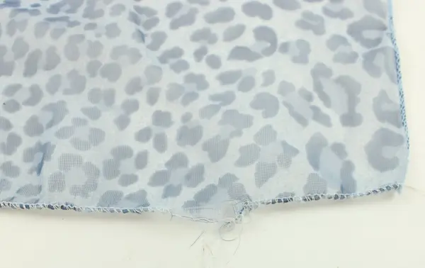 Leopard Print Sheer Lightweight Scarf Blue Gray