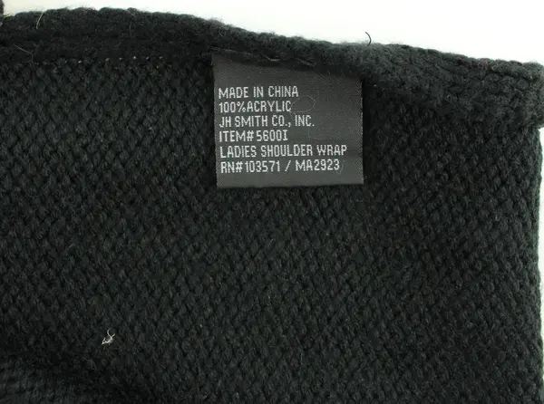 JH Smith Co Women's Black Knitted Button Shoulder Wrap