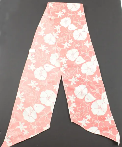 Salmon Floral Head Scarf Hair Wrap