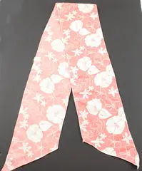 Salmon Floral Head Scarf Hair Wrap