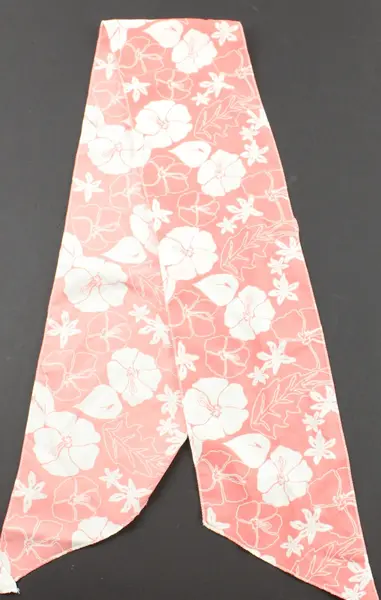 Salmon Floral Head Scarf Hair Wrap