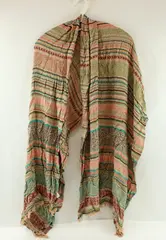 Maurices Multicolor Handwoven Scarf Striped Fringe 68 x 22"
